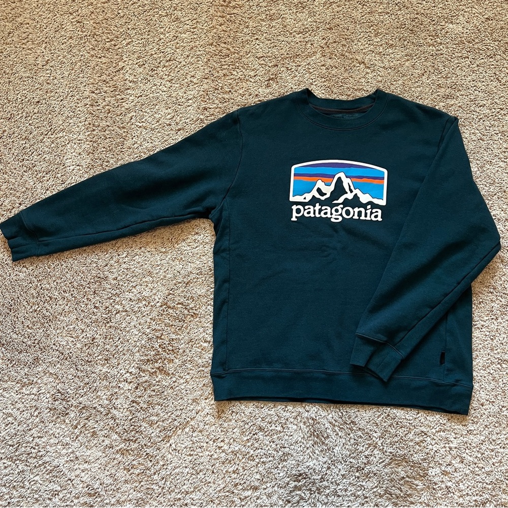 Patagonia men’s turquoise crewneck sweater
